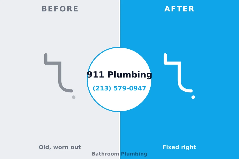 Before and after: plumbing repair California City, CA
